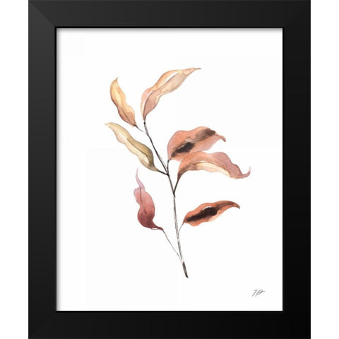 Pieces of Autumn II Black Modern Wood Framed Art Print by Panganiban, Karyn