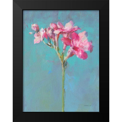 Modern Freesia I Black Modern Wood Framed Art Print by Nai, Danhui
