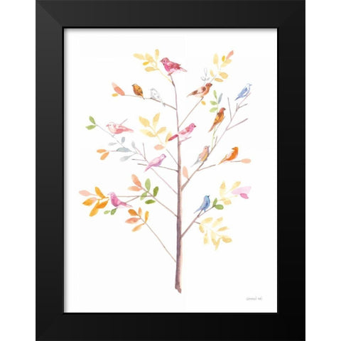 Flight Friends VI Black Modern Wood Framed Art Print by Nai, Danhui