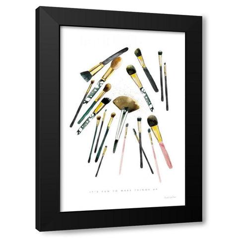 Make it Up II Black Modern Wood Framed Art Print with Double Matting by Charro, Mercedes Lopez