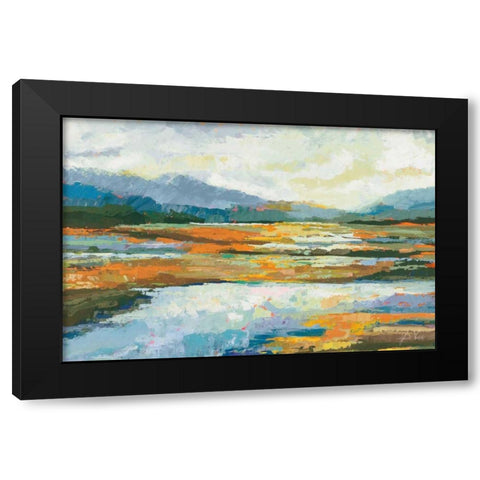 Fall Marsh Black Modern Wood Framed Art Print with Double Matting by Vertentes, Jeanette
