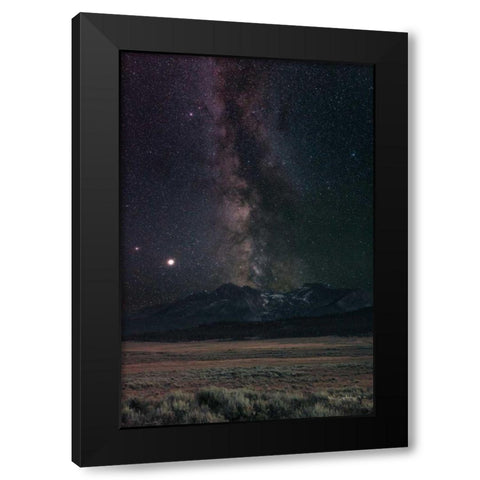 Milky Way in Sawtooth Mountains Black Modern Wood Framed Art Print by Majchrowicz, Alan