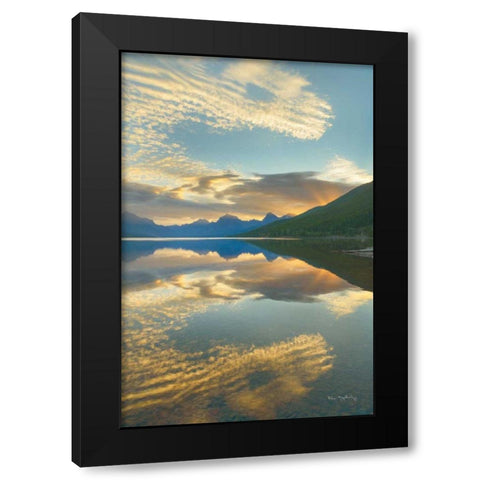 Montana Sunrise Black Modern Wood Framed Art Print with Double Matting by Majchrowicz, Alan