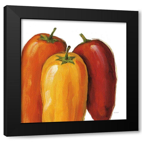 Spicy on White Black Modern Wood Framed Art Print with Double Matting by Audit, Lisa