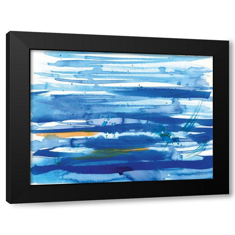 Waves and Light Black Modern Wood Framed Art Print with Double Matting by Schlabach, Sue