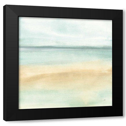 Mint and Sand I Black Modern Wood Framed Art Print with Double Matting by Paschke, Chris