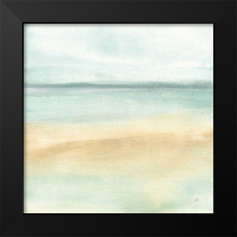 Mint and Sand I Black Modern Wood Framed Art Print by Paschke, Chris
