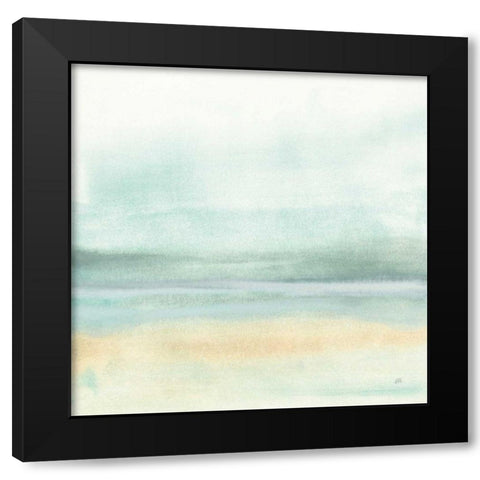 Mint and Sand II Black Modern Wood Framed Art Print with Double Matting by Paschke, Chris