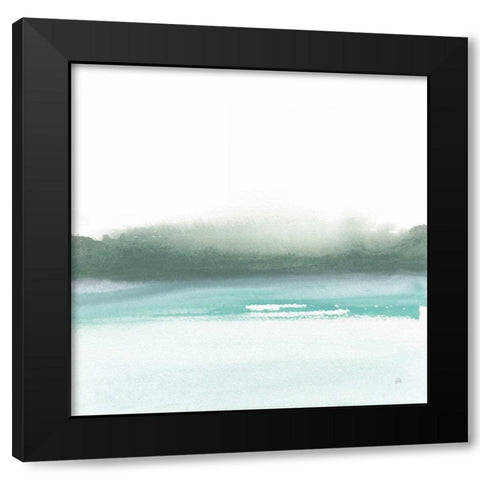 Empowering Mint I Black Modern Wood Framed Art Print with Double Matting by Paschke, Chris