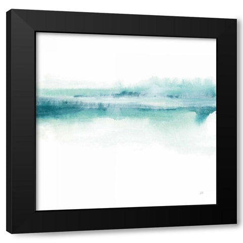 Tint Mint I Black Modern Wood Framed Art Print with Double Matting by Paschke, Chris