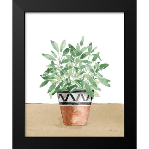 Herb Garden V White Black Modern Wood Framed Art Print by Grove, Beth