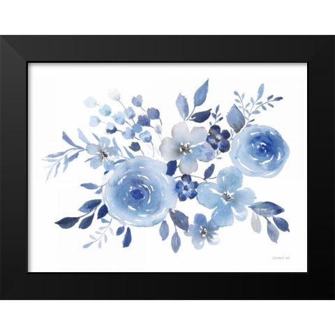 Fresh Blue Bower I Black Modern Wood Framed Art Print by Nai, Danhui