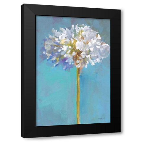 Modern Floral III Black Modern Wood Framed Art Print with Double Matting by Nai, Danhui