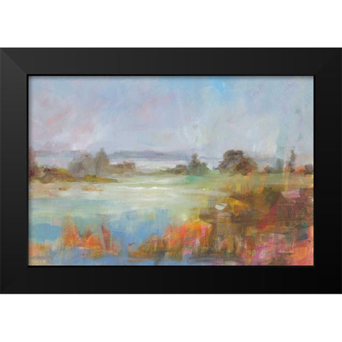 The  Long View Black Modern Wood Framed Art Print by Nai, Danhui