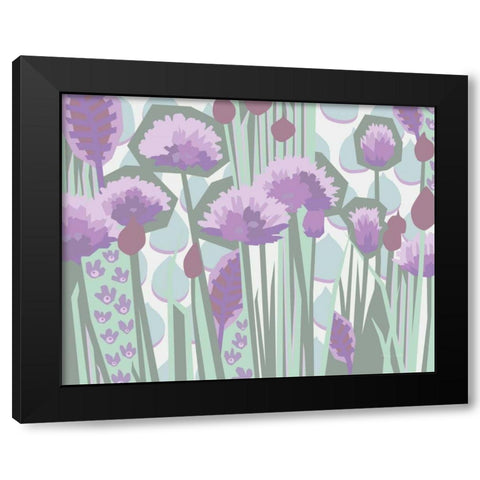 Chives I Pastel Black Modern Wood Framed Art Print by Gallagher, Megan