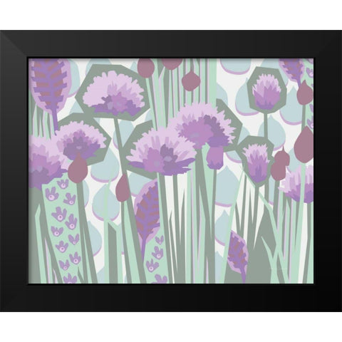 Chives I Pastel Black Modern Wood Framed Art Print by Gallagher, Megan