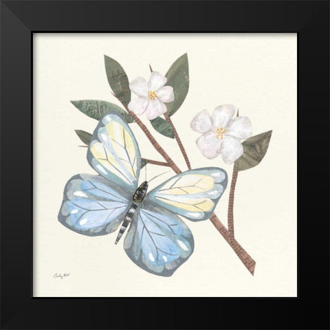 In the Garden Butterfly Black Modern Wood Framed Art Print by Prahl, Courtney