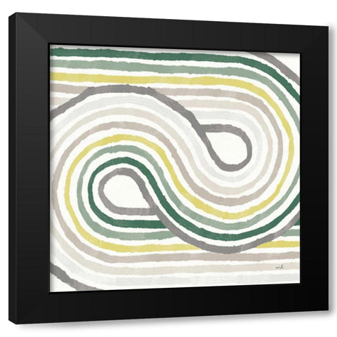 Rainbow Road I Bold Cabana Black Modern Wood Framed Art Print with Double Matting by Hershey, Moira