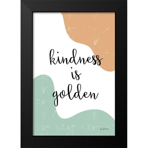 Kindness Black Modern Wood Framed Art Print by Thorns, Becky