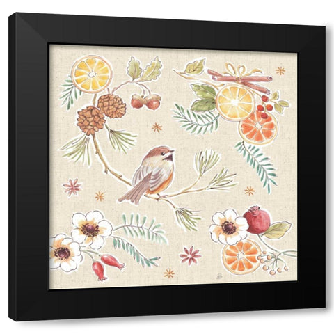 Winter Spice III Black Modern Wood Framed Art Print with Double Matting by Brissonnet, Daphne