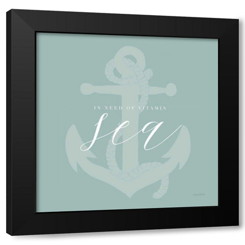 Vitamin Sea Black Modern Wood Framed Art Print by Charro, Mercedes Lopez