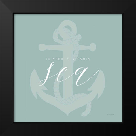Vitamin Sea Black Modern Wood Framed Art Print by Charro, Mercedes Lopez