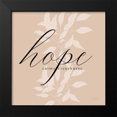 Hope Black Modern Wood Framed Art Print by Charro, Mercedes Lopez