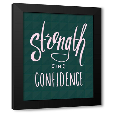 Strength I Black Modern Wood Framed Art Print with Double Matting by York, Leah