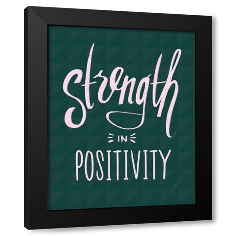 Strength III Black Modern Wood Framed Art Print with Double Matting by York, Leah