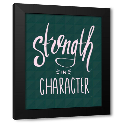 Strength IV Black Modern Wood Framed Art Print with Double Matting by York, Leah