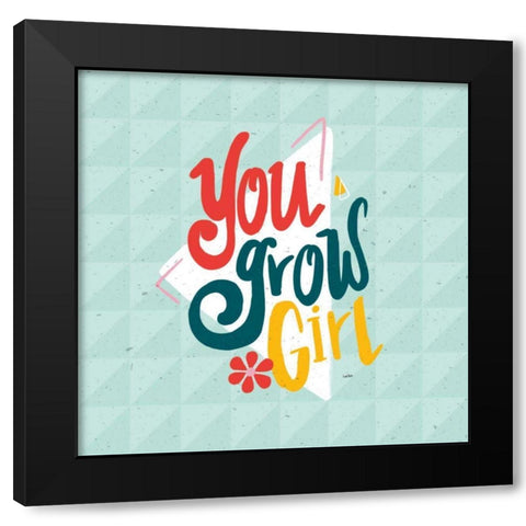 Growth I Black Modern Wood Framed Art Print with Double Matting by York, Leah