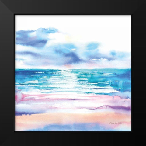 Turquoise Sea II Black Modern Wood Framed Art Print by Valle, Aimee Del
