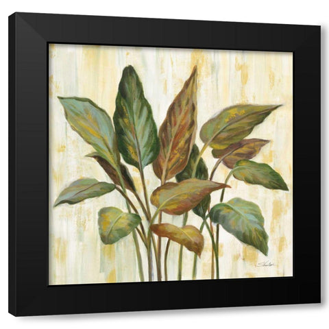 Fall Greenhouse Leaves Black Modern Wood Framed Art Print with Double Matting by Vassileva, Silvia