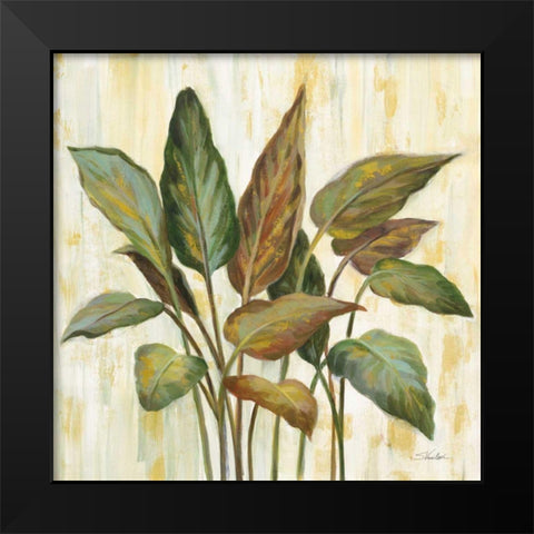 Fall Greenhouse Leaves Black Modern Wood Framed Art Print by Vassileva, Silvia