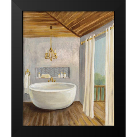 Attic Bathroom II Black Modern Wood Framed Art Print by Vassileva, Silvia