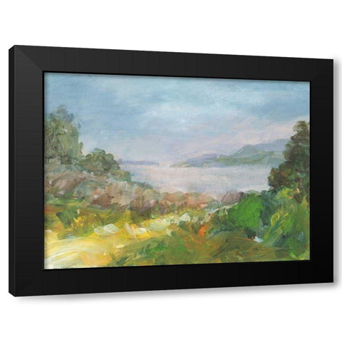 Hidden Sea Black Modern Wood Framed Art Print with Double Matting by Nai, Danhui