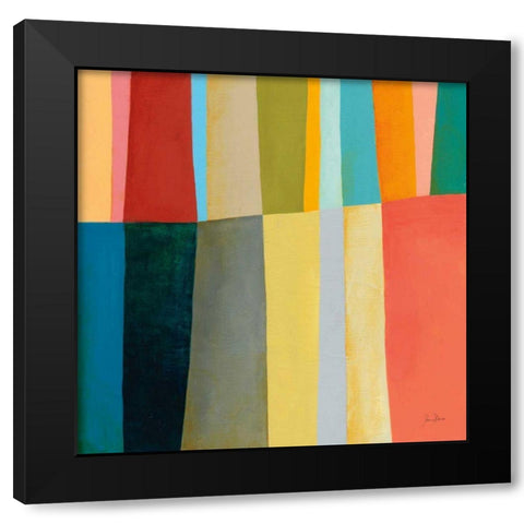 Stitched Together IV Black Modern Wood Framed Art Print with Double Matting by Davies, Jane