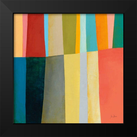 Stitched Together IV Black Modern Wood Framed Art Print by Davies, Jane