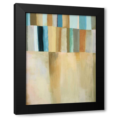 Coastal Stripes I Black Modern Wood Framed Art Print with Double Matting by Davies, Jane