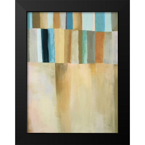 Coastal Stripes I Black Modern Wood Framed Art Print by Davies, Jane