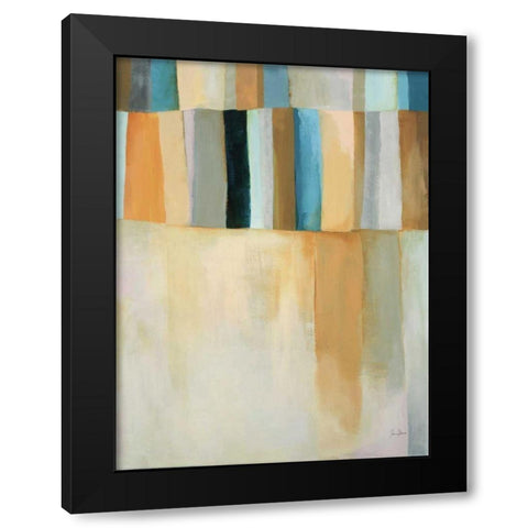 Coastal Stripes II Black Modern Wood Framed Art Print with Double Matting by Davies, Jane
