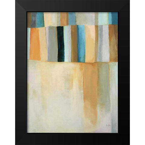 Coastal Stripes II Black Modern Wood Framed Art Print by Davies, Jane