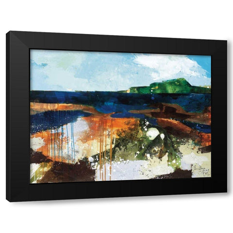 Riverport View Black Modern Wood Framed Art Print by Davies, Jane