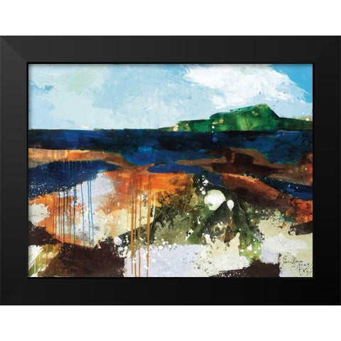 Riverport View Black Modern Wood Framed Art Print by Davies, Jane