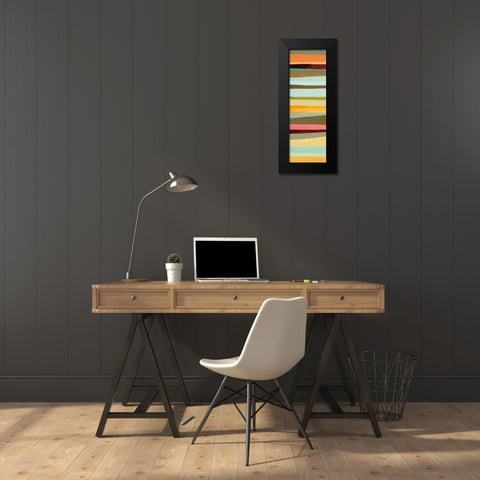Sonoran Stripes II Black Modern Wood Framed Art Print by Davies, Jane