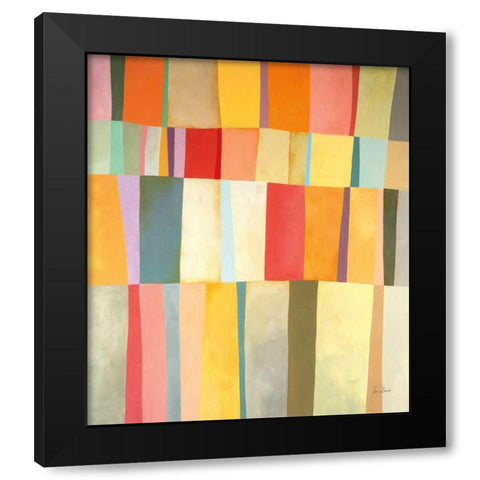 Sunshine Stripes I Black Modern Wood Framed Art Print with Double Matting by Davies, Jane
