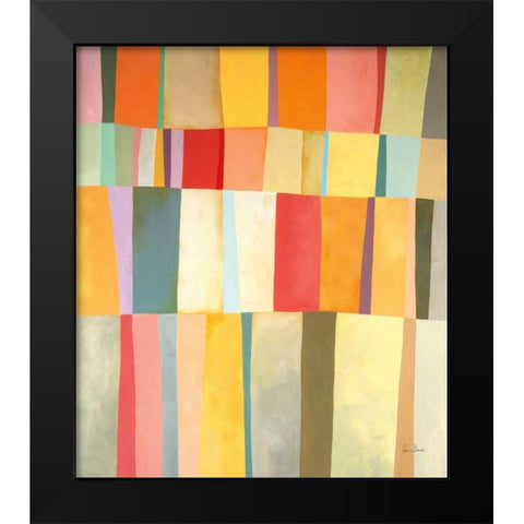 Sunshine Stripes I Black Modern Wood Framed Art Print by Davies, Jane