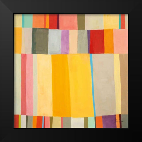 Sunshine Stripes II Black Modern Wood Framed Art Print by Davies, Jane
