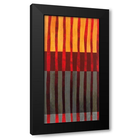 Textured Stripes I Black Modern Wood Framed Art Print with Double Matting by Davies, Jane