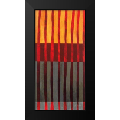 Textured Stripes I Black Modern Wood Framed Art Print by Davies, Jane